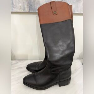Sam Edelman Black and Brown Riding Equestrian style boots